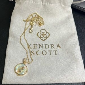 Kendra Scott reversible “J” necklace